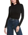 Point Mandarin Neck Sweater In Black