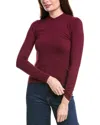 Point Mandarin Neck Sweater In Red
