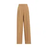 Point Of View Label Authority Two Pleated Flared Dress Pant For Women - Camel Brown