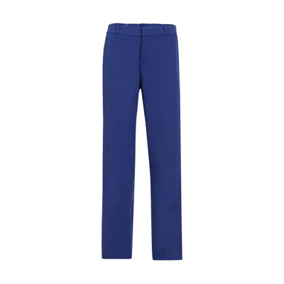 Point Of View Label Forever Dress Pants For Women With Satin Piping - Electric Blue