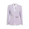 Point Of View Label Purple Matriarch Pleat Jacket For Women - Lavender In Purple