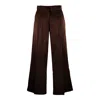 Point Of View Label Women's Brown Purpose Wide Leg Flared Pants In Brown