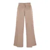 Point Of View Label Women's Neutrals Purpose Wide Leg Flared Pants - Beige In Beige