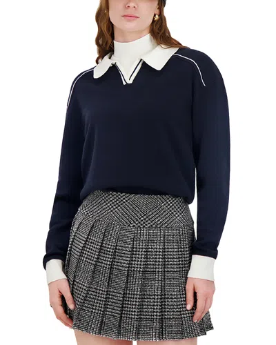 Point Polo Sweater In Blue