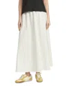 Point Poplin A Line Skirt In White
