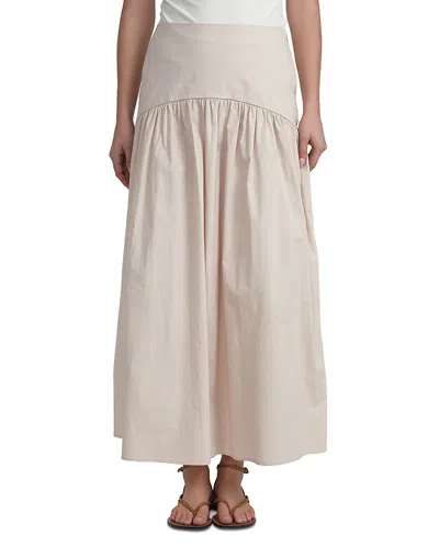 Point Poplin Maxi Skirt In Pink