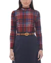 Point Printed Mock Neck Top In Multi