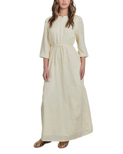 Point Puff Sleeve Dress In Gray
