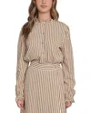 Point Ruffle Blouse In Multi