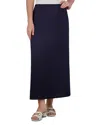 Point Satin A Line Skirt In Dusk Navy