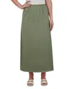 Point Satin A Line Skirt In Sage