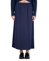 Point Satin Maxi Skirt In Navy