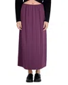 Point Satin Maxi Skirt In Plum