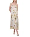 Point Satin Slip Dress In Pink