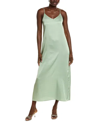 Point Satin Slip Dress In Multi