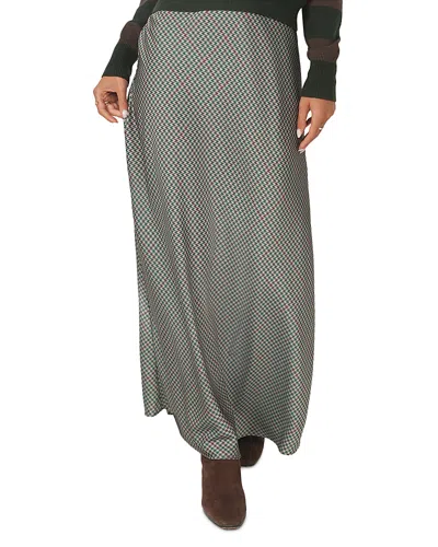 Point Satin Slip Maxi Skirt In Multi