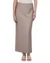 Point Satin Slip Skirt In Stone