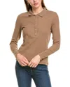 Point Snap Polo Shirt In Brown
