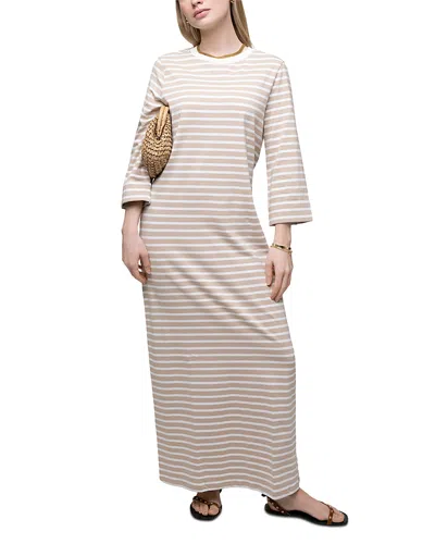 Point Stripe Maxi Dress In Gray