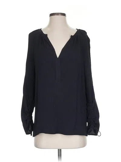 Pre-owned Point Sur 3/4 Sleeve Blouse In Black