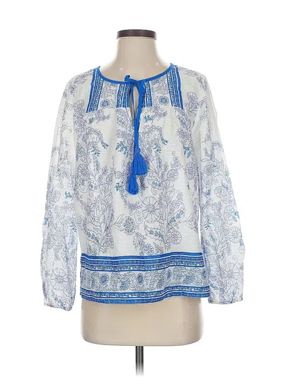 Pre-owned Point Sur 3/4 Sleeve Blouse In Blue