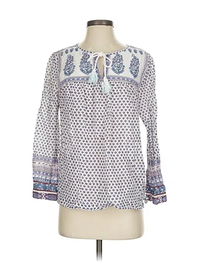 Pre-owned Point Sur 3/4 Sleeve Blouse In Blue