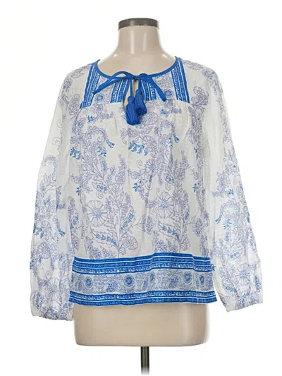 Pre-owned Point Sur 3/4 Sleeve Blouse In Blue