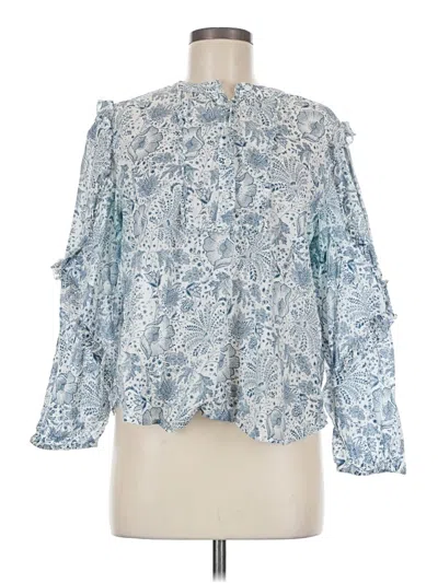 Pre-owned Point Sur 3/4 Sleeve Blouse In Blue