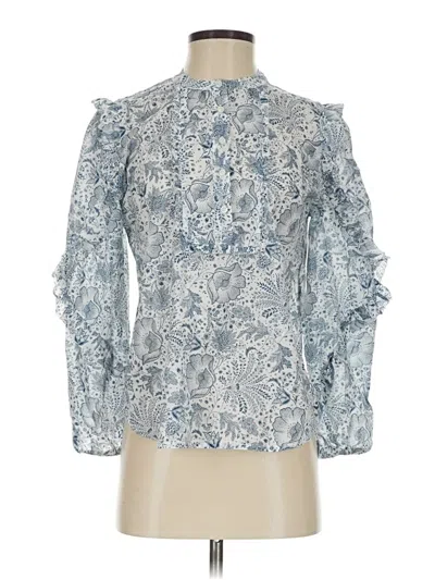 Pre-owned Point Sur 3/4 Sleeve Blouse In Blue