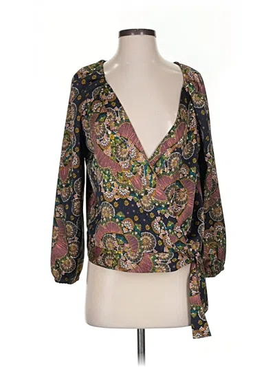 Pre-owned Point Sur 3/4 Sleeve Blouse In Brown