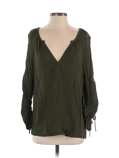 Pre-owned Point Sur 3/4 Sleeve Blouse In Green