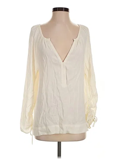 Pre-owned Point Sur 3/4 Sleeve Blouse In Ivory