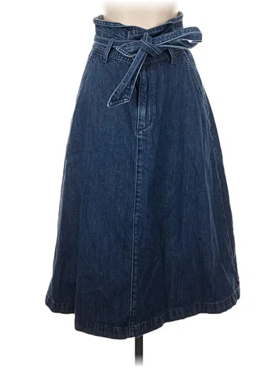 Pre-owned Point Sur Denim Skirt In Blue