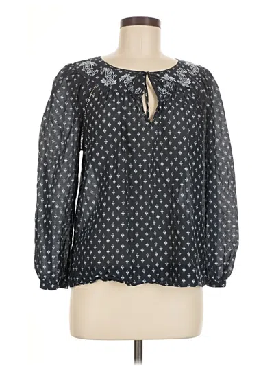 Pre-owned Point Sur Long Sleeve Blouse In Black