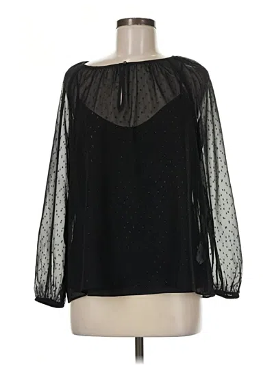 Pre-owned Point Sur Long Sleeve Blouse In Black