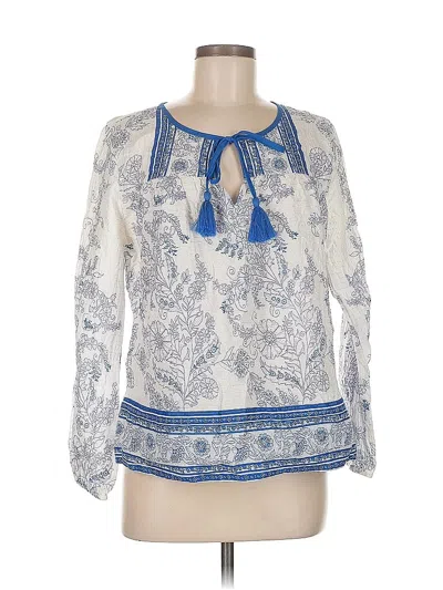 Pre-owned Point Sur Long Sleeve Blouse In Blue