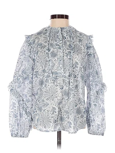 Pre-owned Point Sur Long Sleeve Blouse In Blue