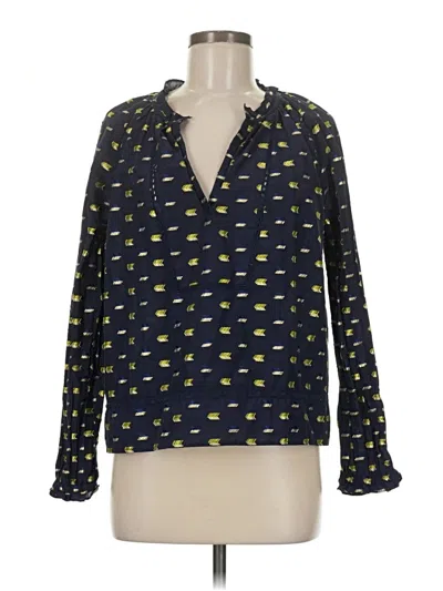 Pre-owned Point Sur Long Sleeve Blouse In Blue