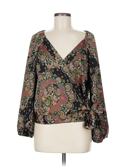 Pre-owned Point Sur Long Sleeve Blouse In Brown