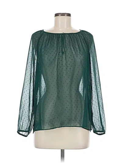 Pre-owned Point Sur Long Sleeve Blouse In Green