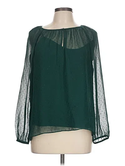 Pre-owned Point Sur Long Sleeve Blouse In Green