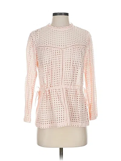 Pre-owned Point Sur Long Sleeve Blouse In Ivory