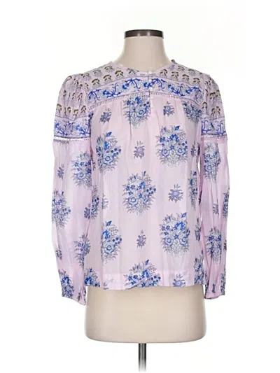 Pre-owned Point Sur Long Sleeve Blouse In Pink