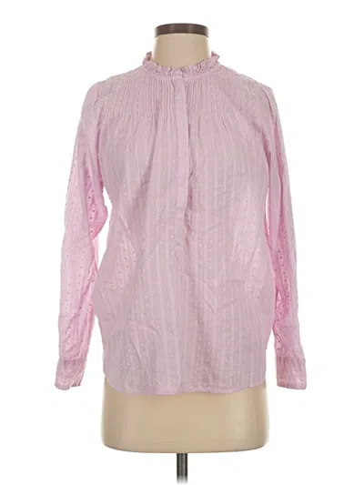 Pre-owned Point Sur Long Sleeve Blouse In Pink