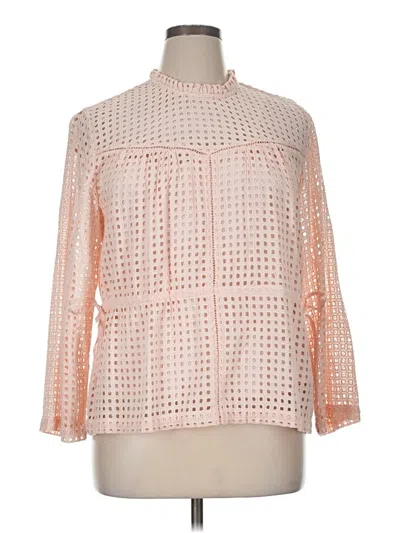 Pre-owned Point Sur Long Sleeve Blouse In Pink