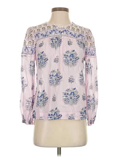 Pre-owned Point Sur Long Sleeve Blouse In Pink