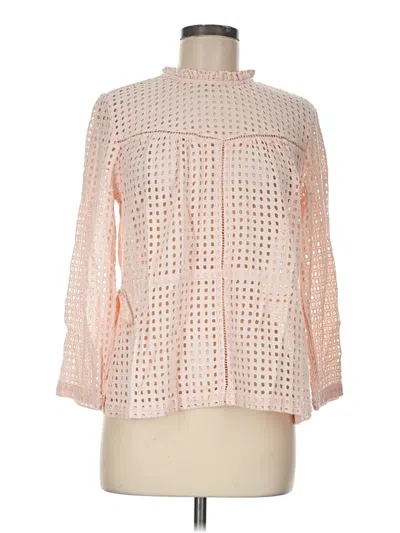 Pre-owned Point Sur Long Sleeve Blouse In Pink