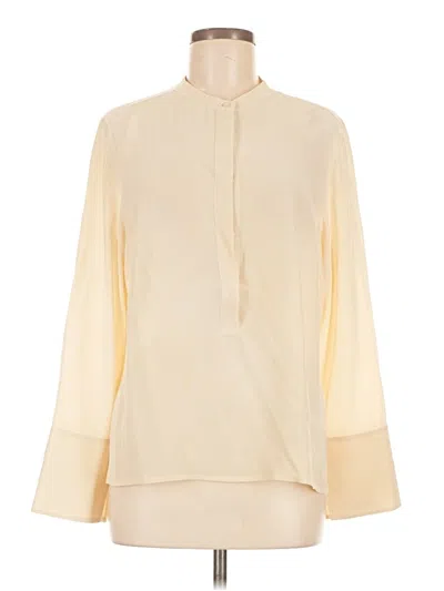 Pre-owned Point Sur Long Sleeve Blouse In White