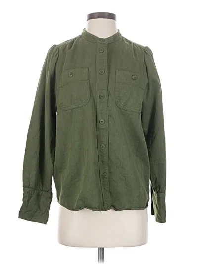 Pre-owned Point Sur Long Sleeve Button Down Shirt In Green