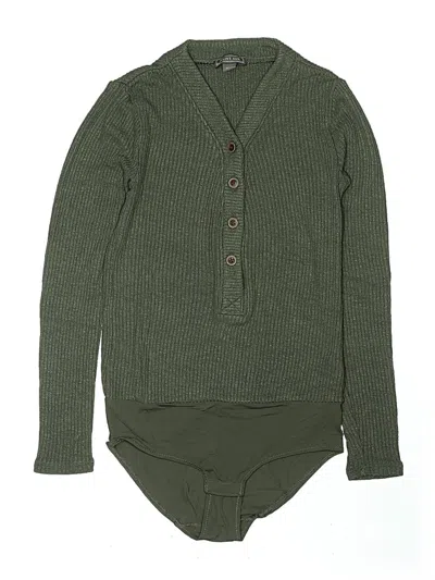 Pre-owned Point Sur Long Sleeve Top Green Crew Neck Tops